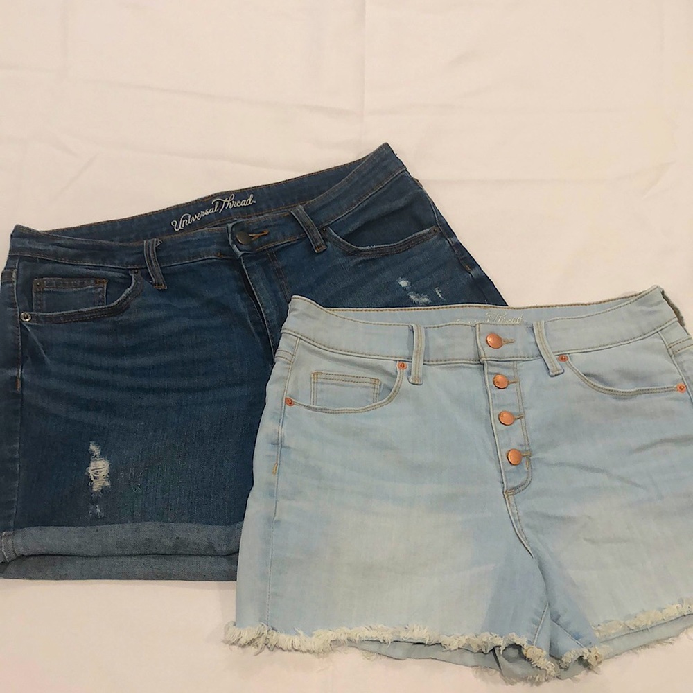 Two pairs of jean shorts size 10/30